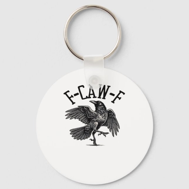 F Caw F Crow Creative Casual Keychain (Front)