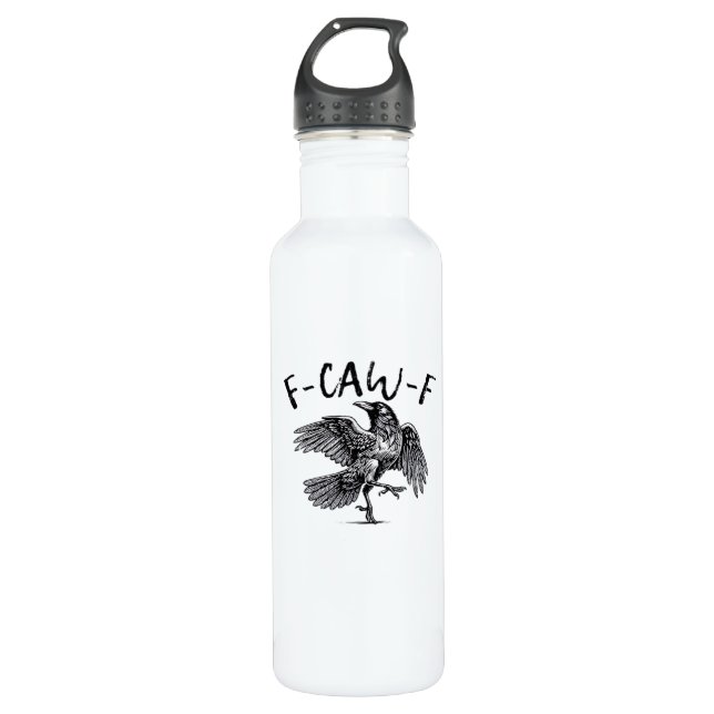 F-Caw-F Crow Essential Retro Classic 710 Ml Water Bottle (Front)