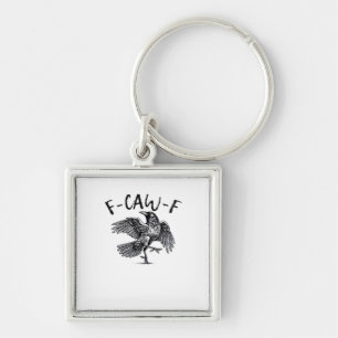 F-Caw-F Crow Essential Retro Classic Keychain