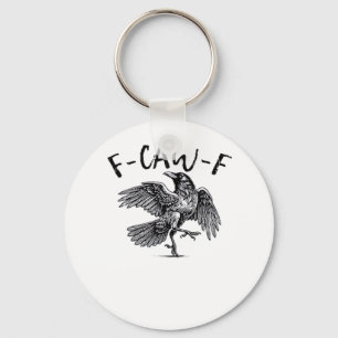 F-Caw-F Crow Essential Retro Classic Keychain