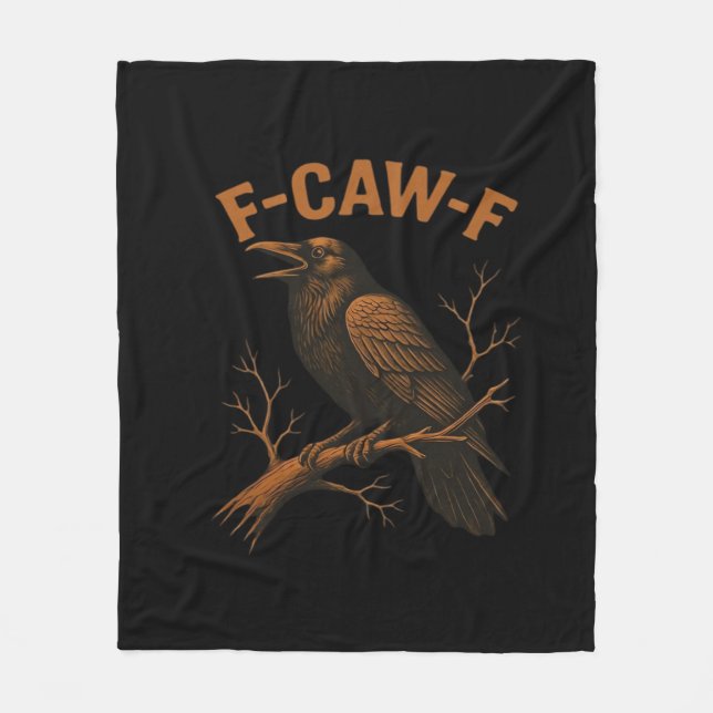 F-Caw-F Crow Funny Crow Lover Humour Bird Classic Fleece Blanket (Front)