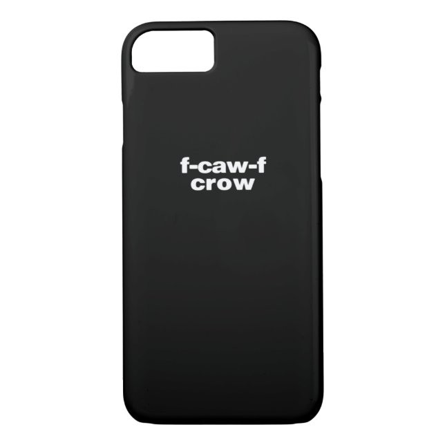 F-Caw-F Crow Funny Crow Retro Classic Case-Mate iPhone Case (Back)