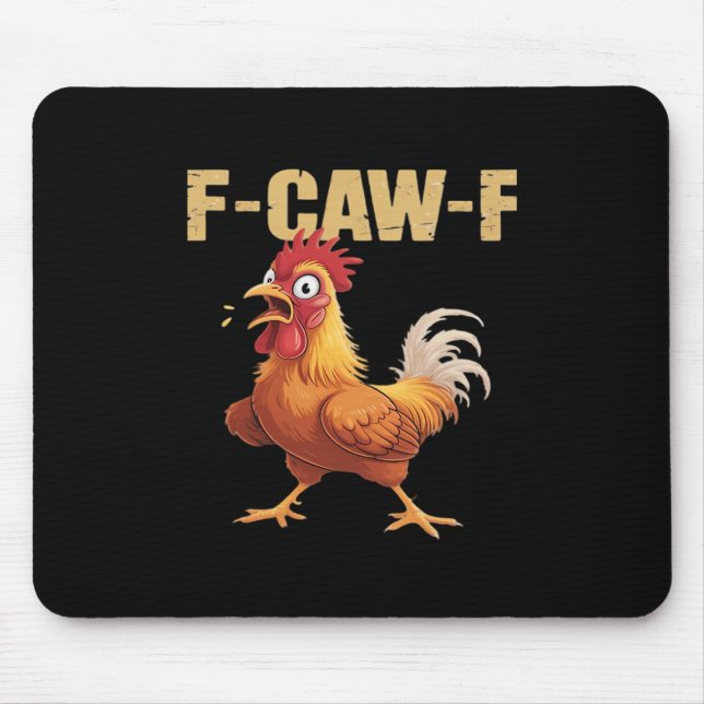 F-Caw-F Crow Gothic Funny Humor Mouse Pad (Front)