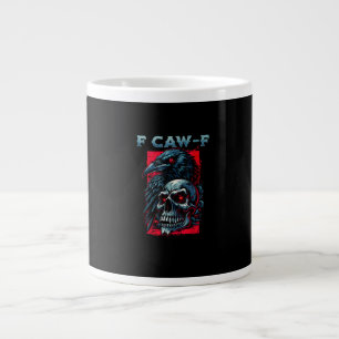 F-Caw-F Crow Humorous Graphic Large Coffee Mug