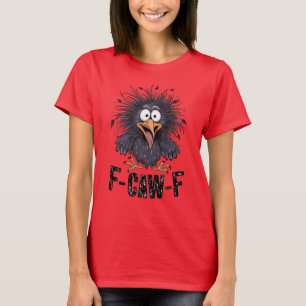 F CAW F Crow Meme Funny Cartoon Bird f-caw-f T-Shirt