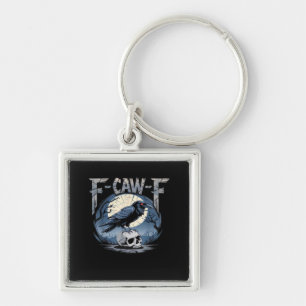 F-Caw-F Crow Moonlit Raven Classic Keychain