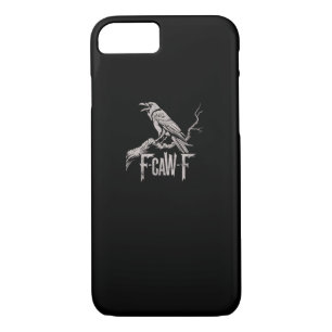 F-Caw-F Crow Pun Funny Bird Cawing Grunge Back Tri Case-Mate iPhone Case