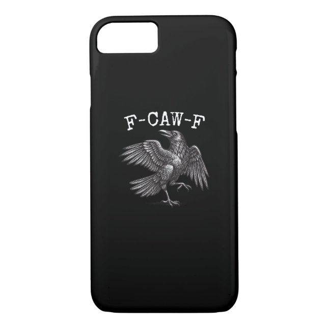 F-Caw-F Crow Pun Funny Bird Cawing Grunge Case-Mate iPhone Case (Back)
