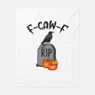 F Caw F Crow Retro Cool Fleece Blanket