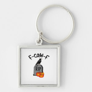 F Caw F Crow Retro Cool Keychain