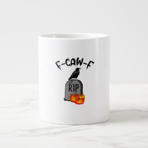 F Caw F Crow Retro Cool Large Coffee Mug