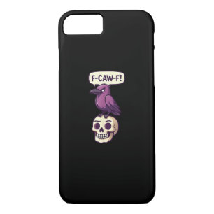 F-Caw-F Crow Skull Halloween Humor Graphic Design Case-Mate iPhone Case