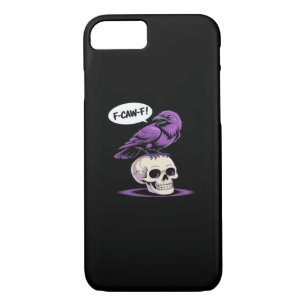 F-Caw-F Crow Skull Halloween Humor Graphic Design  Case-Mate iPhone Case