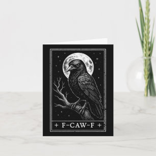 F-caw-f Crow Tarot Card Funny Gothic Halloween Vin
