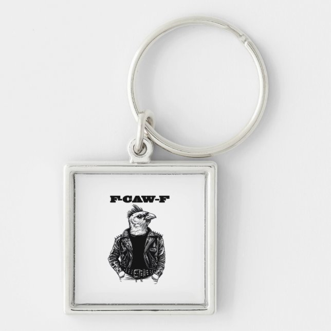 F-Caw-F Essential Aesthetic Design Keychain (Front)