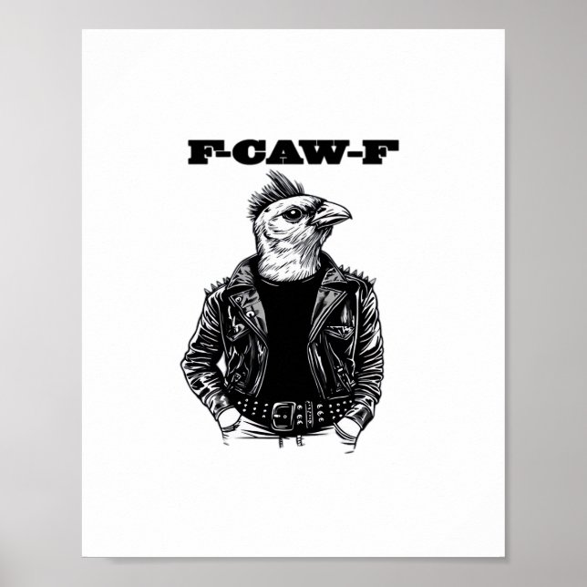 F-Caw-F Essential Aesthetic Design Poster (Front)