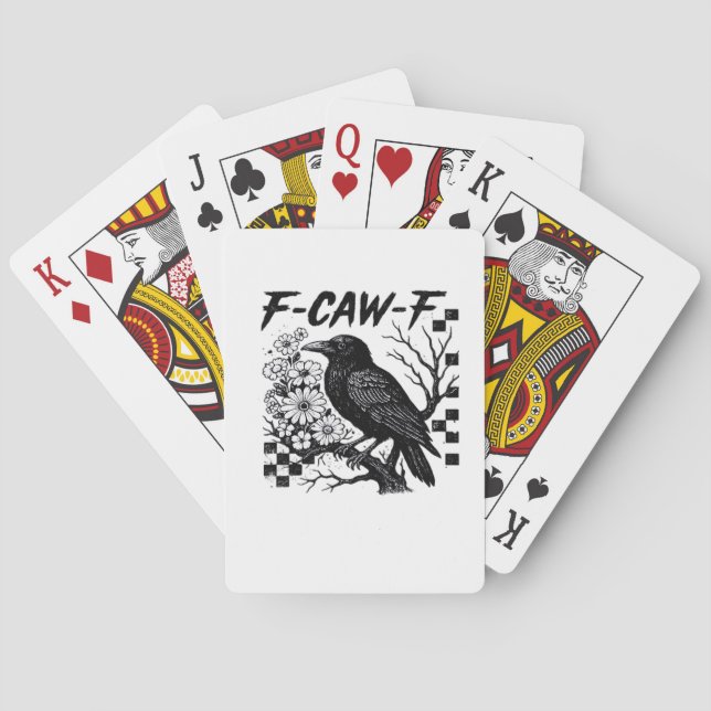 F-Caw-F Essential Funny Trendy Playing Cards (Back)
