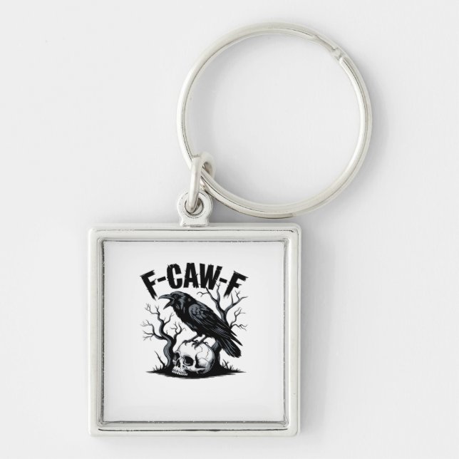 F Caw F Essential Minimal Clean Design Keychain (Front)