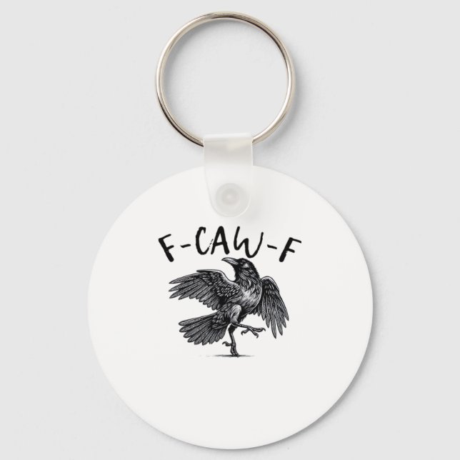 F-Caw-F Essential Retro Classic Keychain (Front)