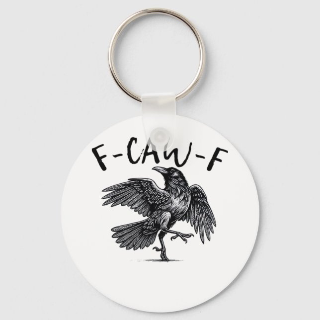 F-Caw-F Essential Retro Classic Keychain (Front)