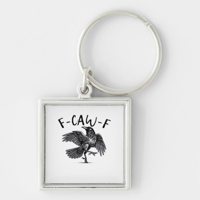 F-Caw-F Essential Retro Classic Keychain (Front)