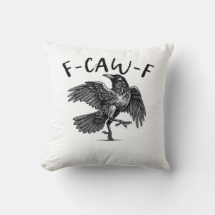 F-Caw-F Essential Retro Classic Throw Pillow