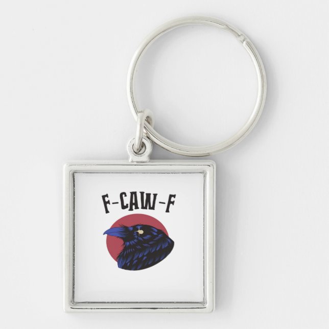 F-Caw-F Essential Retro Graphic Keychain (Front)