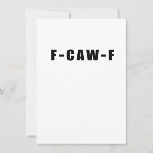 F-Caw-F Essential Simple Clean Holiday Card