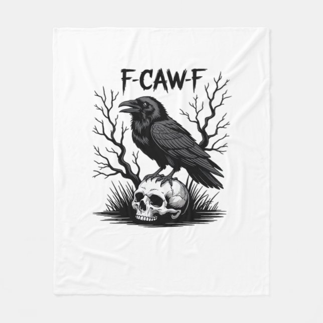 F-Caw-F Essential Vintage Cool Fleece Blanket (Front)