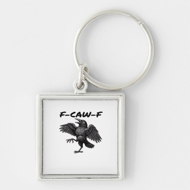 F-Caw-F Essential Vintage Graphic Keychain (Front)