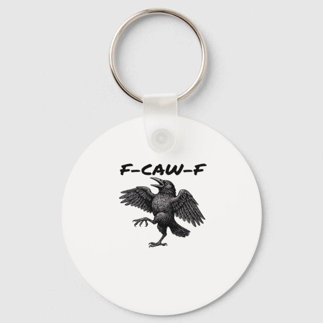 F-Caw-F Essential Vintage Graphic Keychain (Front)