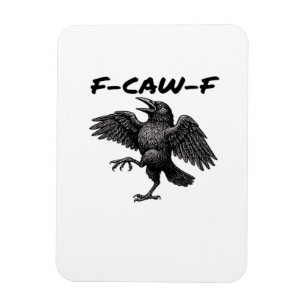 F Caw F Essential Vintage Graphic Look Magnet
