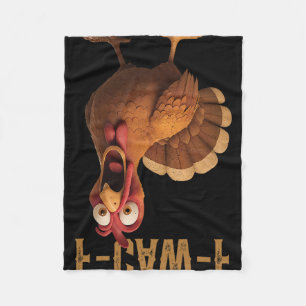 F-caw-f Fcawf Funny Chicken Humour Fleece Blanket