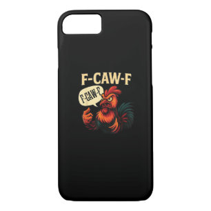 F-Caw-F Funny Angry Rooster Humor Graphic Retro Cl Case-Mate iPhone Case
