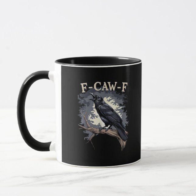 F-Caw-F Funny Bird Crow Creative Casual Mug (Left)