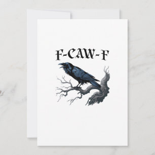 F-Caw-F Funny Bird Crow Holiday Card
