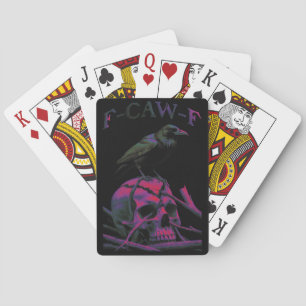 F-Caw-F Funny Black Crow Bird Playing Cards
