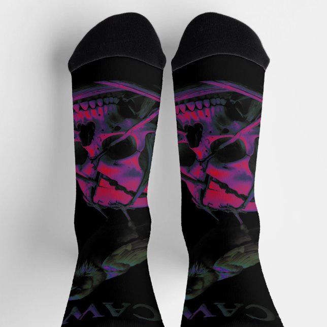 F-Caw-F Funny Black Crow Bird Socks (Top)