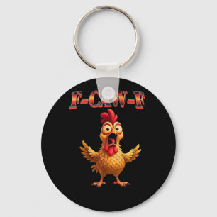 F-Caw-F Funny Chicken Classic Aesthetic Design Keychain