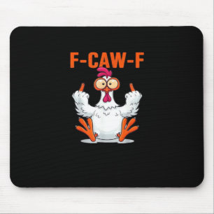 F Caw F Funny Chicken Classic Minimal Clean Mouse Pad