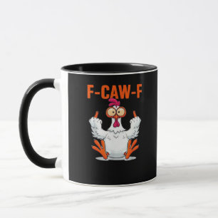 F-Caw-F Funny Chicken Classic Minimal Clean Mug