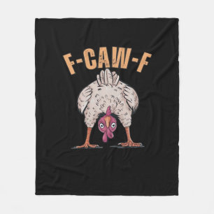 F-Caw-F Funny Chicken Classic Retro Cool Fleece Blanket