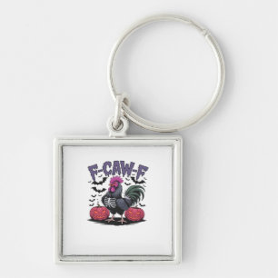 F-Caw-F Funny Chicken Classic Retro Graphic Keychain