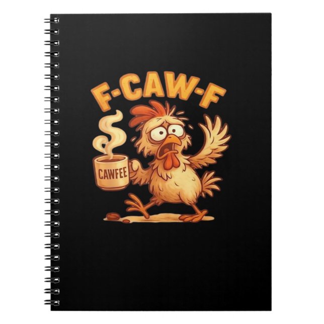 F-Caw-F Funny Chicken Classic Retro Graphic Notebook (Front)