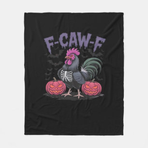 F-Caw-F Funny Chicken Classic Simple Style Fleece Blanket