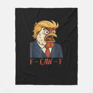 F-Caw-F Funny Chicken Classic Vintage Cool Fleece Blanket