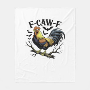 F-Caw-F Funny Chicken Classic Vintage Style Fleece Blanket