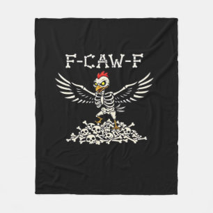 F-Caw-F Funny Chicken Halloween Cool Unique Fleece Blanket