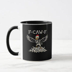 F-Caw-F Funny Chicken Halloween Cool Unique Mug