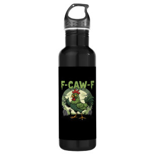 F-Caw-F Funny Chicken Halloween Vintage Classic 710 Ml Water Bottle